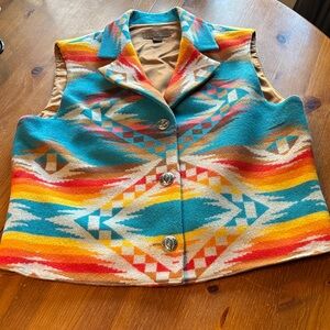 Pendleton Brown and Blue Vest